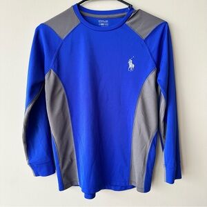 Polo by Ralph Lauren Kids Blue and Gray Long Sleeve Shirt